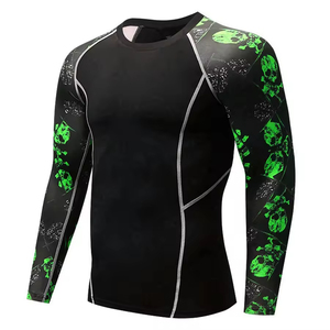 Prix raisonnable, couleur unie, rashguard unisexe, nouvelle arrivée, design personnalisé, respirant, spandex/polyester, manches longues, OEM - Product Image 3