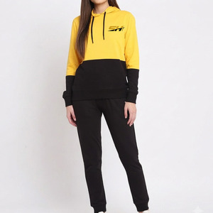 Conjuntos deportivos de manga larga para mujer, 100% algodón, ropa de entrenamiento deportiva para adultos, chándal de entrenamiento para mujer - Product Image 1