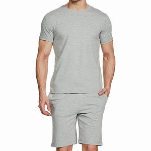 Ensemble de t-shirts et shorts légers et respirants pour l'été, streetwear de haute qualité, personnalisé, en coton, pour hommes, ensemble deux pièces, fabriqué au Pakistan - Product Image 3