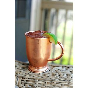 Mug en cuivre massif artisanal pour Moscow Mule, tasse vintage pour cocktails et bières, avec doublure en acier inoxydable, ustensile de bar en métal, mug en cuivre - Product Image 1