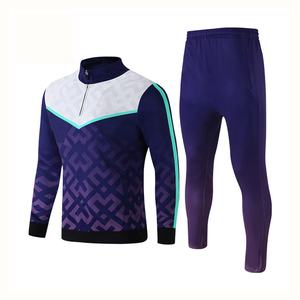 Ensemble de survêtement de football personnalisé pour homme 2026 – Survêtements d'entraînement athlétiques slim avec fermeture éclair quart de tour pour homme – Tenue de jogging - Product Image 1