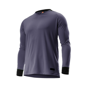 Camiseta Deportiva de Manga Larga para Hombre, 100% Algodón, Antiarrugas, Absorbe la Humedad, Transpirable, para Entrenamiento de Primavera, OEM - Product Image 1