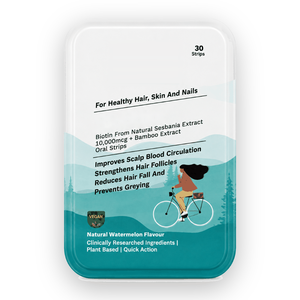 OEM ผลิตภัณฑ์เสริมอาหารไบโอติน 10000mcg แบบแผ่นฟิล์มบางสำหรับรับประทาน สารสกัดจากเซสบานีอาและไม้ไผ่ สำหรับผู้ใหญ่  วีแกน บำรุงผม ผิว เล็บ 30 แผ่น - Product Image 1