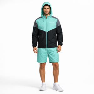 Chaqueta deportiva para hombre, transpirable, ligera, cortavientos, de secado rápido, con capucha y cremallera, ideal para correr, entrenar, hacer deporte y fitness en verano. - Product Image 5