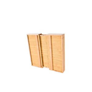 Organisateur de tiroir extensible et pliable en bambou, style européen, fait main, pour ustensiles de cuisine, rangement ajustable pour couverts - Product Image 3