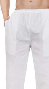 Conjunto de Kurta y Pijama TRILOKI para Hombre, Tejido Transpirable, Bordado con Lentejuelas, Estilo Étnico Indio Tradicional, de Rayón, para Verano - Product Image 2