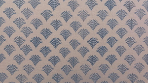 ผ้าฝ้ายพิมพ์ลายด้วยมือ ลายดอกไม้สีฟ้า ลายบูตะ ผ้าฝ้ายอินเดียทำมือเนื้อนุ่ม วัสดุสำหรับตัดเย็บเสื้อผ้า - Product Image 3