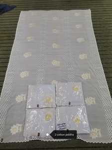 Wholesale Embroidered Swiss Voile <b>Shawl</b> Garbasaar White Floral Eyelet Stripe Rhinestone Scalloped Border OEM ODM Custom - Product Image 4