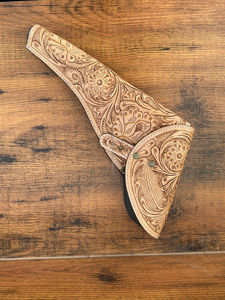 Funda de Cuero de Vaca Tallada a Mano, Estilo Vaquero, Oculta, Lujosa, Hecha a Mano - Product Image 2