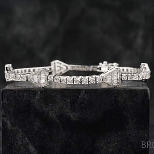 Pulsera de Cadena de Eslabones Tanisha de Dos Hileras VVS, Nuevo Diseño, Diamante Cultivado en Laboratorio, Oro de 18K, Piedra Principal, Moderna, Unisex, para Fiestas y Aniversarios - Product Image 1