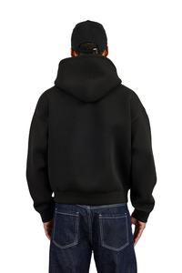 Sudadera con Capucha Negra Oversize para Hombre al por Mayor, Estilo Urbano, con Logo Personalizado, Hip Hop, Casual, Estilo USA Y2K, Proveedor de Fábrica OEM - Product Image 3