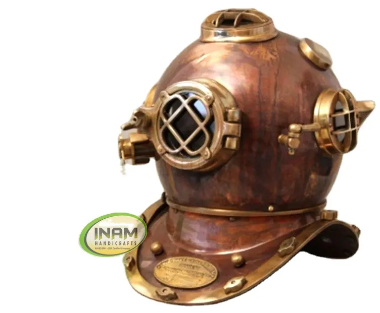 Nuovo casco da immersione per subacquei marini congiunti design antico fatto a mano