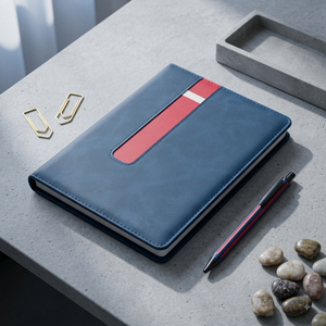 Aurelux RE042 Premium Case Bound PU Leather A5 Multicolor Diary <b>Notebook</b> Executive Office Planner Custom Logo Corporate Gift <b>Set</b> - Product Image 6