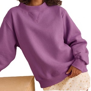 Sudadera de Cuello Alto para Mujer, Clásica, Lisa, de Manga Larga con Cuello Alto, Logotipo Personalizado, Tejido Transpirable y Ajustable - Product Image 6