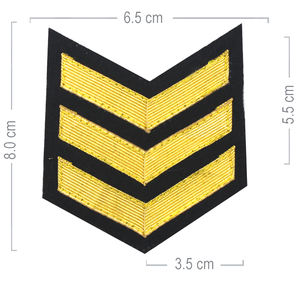 NANBA GROUP Tissu satiné fabriqué au Pakistan Broderie Écussons d'épaule Chevrons uniformes pour Sergent Personnalisé - Product Image 4