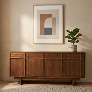 Table de chevet en bois massif Zevan écologique, finition naturelle, design moderne artisanal, meubles de chambre à coucher pour projets de villas et d'appartements - Product Image 5