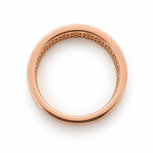 <b>Mens</b> 14KT Rose Gold Channel Set Princess Cut Cubic Zirconia Eternity Band <b>Ring</b> Brushed Finish Wedding Party Daily Wear Gift Jew - Product Image 4