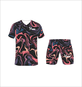 Conjunto de Pantalones Cortos de Verano con Estampado Completo Unisex, Camiseta de Cuello Redondo, Cintura Elástica, Secado Rápido, Ropa Deportiva de Poliéster, Corte Regular, Talla Adulto - Product Image 3