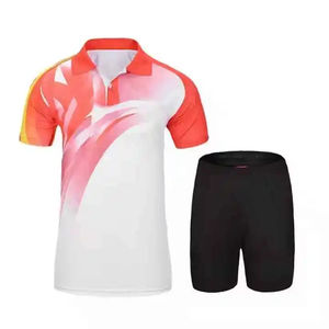 Camisetas y Pantalones Cortos de Tenis al Por Mayor, Sublimados, de Poliéster Transpirable, Uniformes de Bádminton para Hombre - Product Image 4