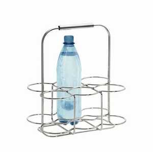 Porte-bouteilles moderne en fer et bois pour la cuisine, la décoration de la maison, la table à manger, présentoir à champagne et à vin, bar. - Product Image 6