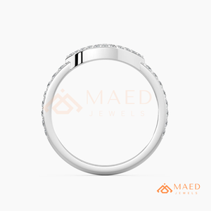 Bague de fiançailles élégante en argent style urbain pour femme, avec halo en forme d'œil, pour un usage quotidien - Product Image 6