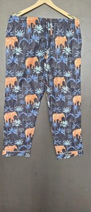 Pyjama d'été exquis pour femme, imprimé floral floqué, en coton écologique, coupe droite, pantalon plissé à taille élastique - Product Image 2