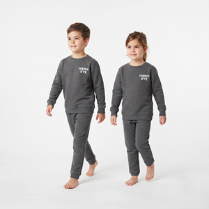 Conjunto deportivo de algodón y forro polar para niños, con capucha, logotipo personalizado, ropa deportiva de invierno unisex para niños, al por mayor. - Product Image 3