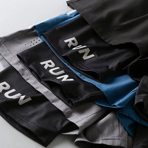 Shorts de sport pour hommes personnalisés à faible MOQ, en polyester, séchage rapide, double couche, pour l'exercice et la course, shorts de fitness 2-en-1 - Product Image 5