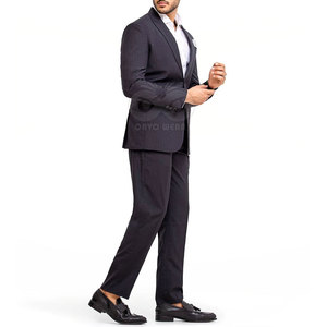 Stylish Men 2 Piece Suit Slim Fit Formal <b>Blazer</b> Trousers <b>Set</b> Custom Logo Business Wedding Party Clothing - Product Image 6