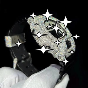 นาฬิกาข้อมือ LED หน้าปัดเรืองแสง รุ่น Unisex Moissanite ตัวเรือนสแตนเลส สายซิลิโคน ขนาด 40 มม. กลไกควอตซ์ - Product Image 2