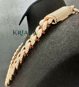 Men's 18K Gold Plated S925 Moissanite <b>Statement</b> <b>Necklace</b> Round Brilliant Cut Link Chain Hiphop Style Everyday Wear - Product Image 2