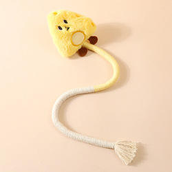 ของเล่นเชือกกัดสำหรับสัตว์เลี้ยงทำจากฝ้ายรักษ์โลก ของเล่นแทะสำหรับสุนัขและแมว ของเล่นแท่งกำมะหยี่พร้อมเชือกกัดและแคทนิปสำหรับแมว - Product Image 4