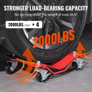 Carrello Sposta Auto in Acciaio Rinforzato con Capacità di 3600 kg, Set di Perni per Pneumatici, Freni e Ruote Girevoli - Product Image 3