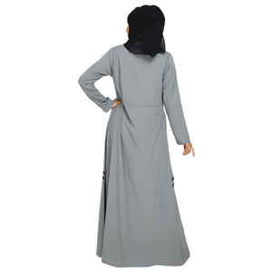 Robe Abaya de Luxe Vintage pour Femme, Modeste, Vêtement Islamique Conçu, Silhouette Droite Ample, en Mousseline, Maxi, Excellent Rapport Qualité-Prix - Product Image 4