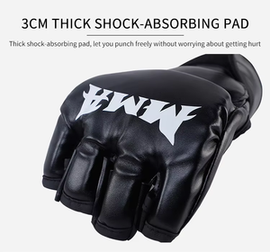 Half Finger MMA Boxing Gloves Thickened Padding Fingerless Gloves for UFC Sanda Sandbag & Training - Product Image 2