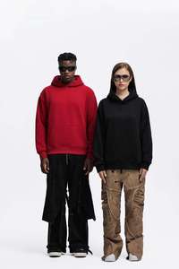 High Quality Eco-Friendly Lightweight Breathable Polyester/Cotton Fleece Double-Layer Oversized <b>Pullover</b> Hoodie Long <b>Men's</b> - Product Image 5