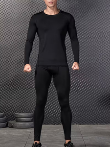 Ensembles de Sport en Gros pour Hommes : Tenues de Compression à Carreaux en Maille pour Entraînement, Gym, Fitness, Jogging et MMA (Rash Guard) - Product Image 5