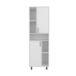 Armadio Dispensa Bryce Bianco con Due Ante e Molteplici Scomparti di Stoccaggio - Product Image 3