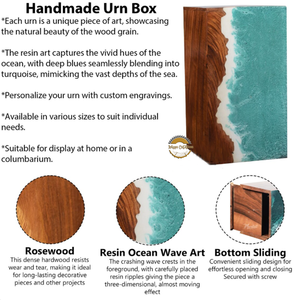 AYAANS Rosewood wooden Hand Carved Wooden Hot Selling cremation Urn <b>Box</b> for Adult Ashes Wholesale Cremation Urns (6X6X11)IN - Product Image 3