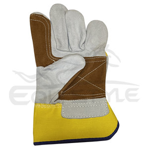 Guantes de Trabajo Resistentes, Guantes de Seguridad de Cuero Vacuno, Logotipo Personalizado, MOQ Bajo, Guantes Industriales al por Mayor - Product Image 3