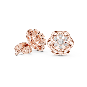 Wisp Wings 14K oro sólido pequeños pendientes Huggie con diamante cultivado en laboratorio regalo elegante - Product Image 2