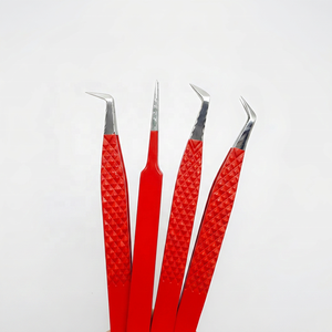 Pinces à extensions de cils personnalisées, outils professionnels pour les artistes en cils aux États-Unis, couleur bleu ciel, fabrication artisanale OEM, outils de beauté. - Product Image 3
