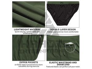 MEN Gym Wear Shorts Mens Fitness Workout Short Sports <b>Running</b> Shorts Men - Product Image 5