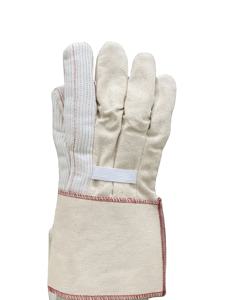 PAK GRIP 28oz Filaire Robuste Moulin À Chaud Double Paume Coton Gants Blanc Naturel Gants De Travail Gantelet Collé Manchette Industrielle PPE - Product Image 2