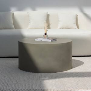 Mesa de Centro de Concreto Verde Oliva Vandana Astra Novara para Interiores de Sala de Estar Moderna - Product Image 1