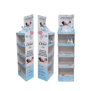 Carton amical recyclé personnalisé au détail présentoir de sol support d'étagère en papier ondulé support de gel douche pour enfants - Product Image 1