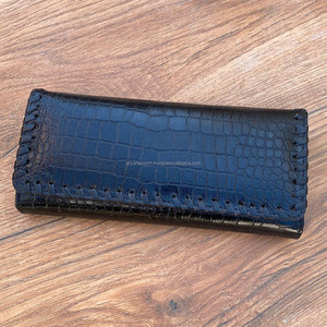 ที่ใส่บัตรหนังจระเข้สีดำป้องกันการโจรกรรมสำหรับผู้หญิงที่ใส่บัตรแบบบางออกแบบได้เองแบบใหม่ - Product Image 3