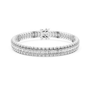 Wholesale Supply Moissanite Diamond <b>Bracelet</b> with Emerald Cut Vintage-Inspired Design and <b>Adjustable</b> Chain at Best Price - Product Image 4