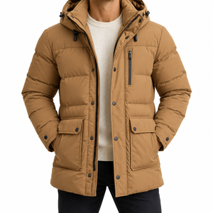 Veste matelassée chaude de haute qualité pour homme, coupe-vent, vente chaude, vêtements d'hiver décontractés, veste matelassée légère à deux tons pour homme - Product Image 2
