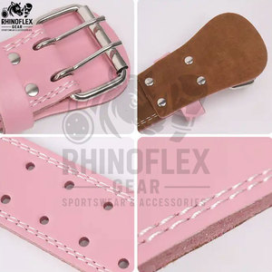 Cinturones de levantamiento de pesas de cuero de primera calidad con diseño de una o dos puntas, color personalizado y logotipo personalizado - Product Image 4